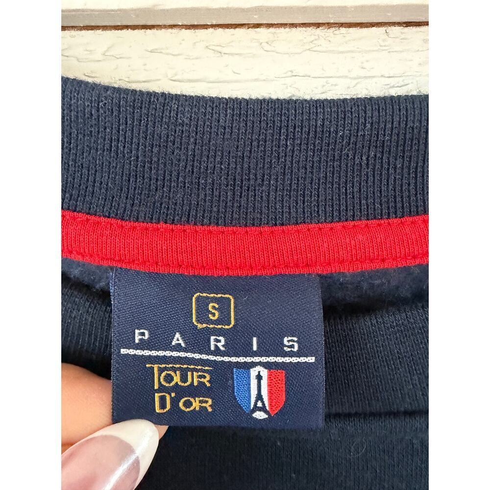 Paris France Colorblock Sweatshirt – Navy White Red – Made in Europe – Size Smal - Picture 6 of 9
